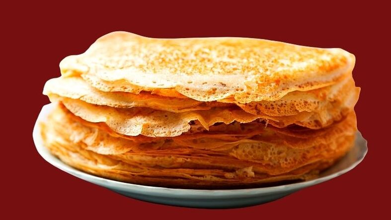 food pancakes in kefir