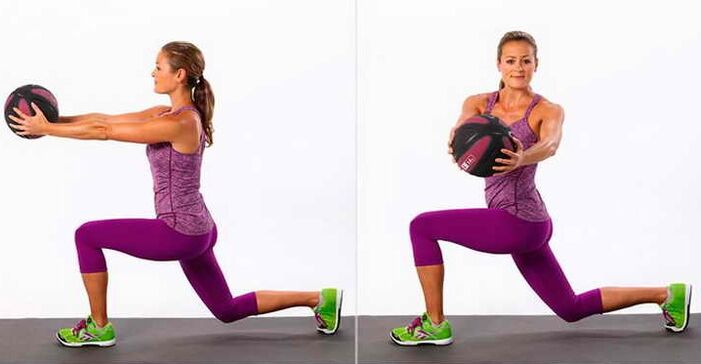 Lunges with body turns